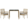 Hage Spisegruppe 3 pcs Beige Poly rattan