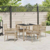 Hage Spisegruppe 5 pcs Beige Poly rattan