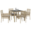 Hage Spisegruppe 5 pcs Beige Poly rattan