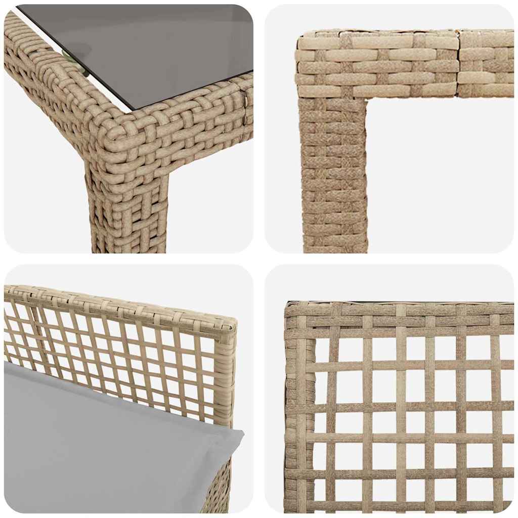 Hage Spisegruppe 11 pcs Beige Poly rattan