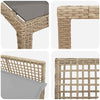 Hage Spisegruppe 11 pcs Beige Poly rattan