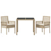 Hage Spisegruppe 3 pcs Beige Poly rattan