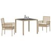 Hage Spisegruppe 3 pcs Beige Poly rattan