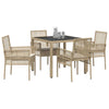 Hage Spisegruppe 5 pcs Beige Poly rattan