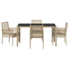 Hage Spisegruppe 5 pcs Beige Poly rattan