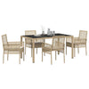 Hage Spisegruppe 5 pcs Beige Poly rattan