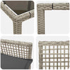 Hage Spisegruppe 3 pcs Lysegrå Poly rattan