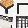 Hage Spisegruppe 3 pcs Svart Poly rattan