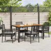 Hage Spisegruppe 5 pcs Svart Poly rattan