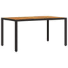 Hage Spisegruppe 5 pcs Svart Poly rattan