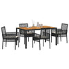 Hage Spisegruppe 5 pcs Svart Poly rattan