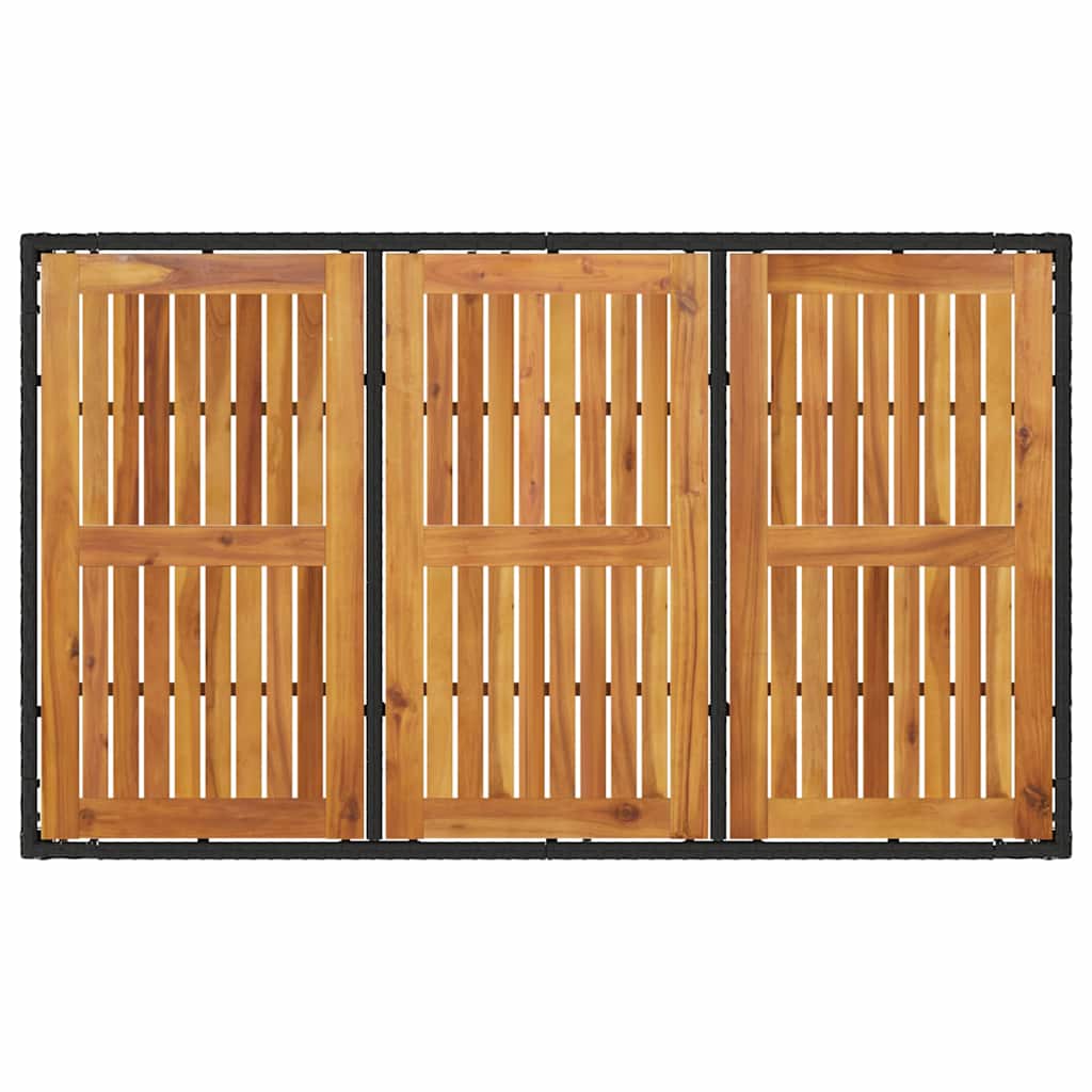 Hage Spisegruppe 7 pcs Svart Poly rattan