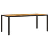 Hage Spisegruppe 7 pcs Svart Poly rattan