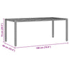 Hage Spisegruppe 7 pcs Svart Poly rattan