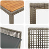 Hage Spisegruppe 5 pcs Grå Poly rattan