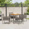 Hage Spisegruppe 5 pcs Grå Poly rattan