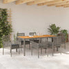 Hage Spisegruppe 7 pcs Grå Poly rattan
