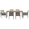 Hage Spisegruppe 7 pcs Grå Poly rattan