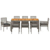 Hage Spisegruppe 9 pcs Grå Poly rattan