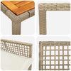 Hage Spisegruppe 5 pcs Beige Poly rattan
