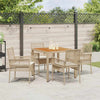 Hage Spisegruppe 5 pcs Beige Poly rattan