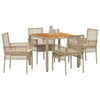 Hage Spisegruppe 5 pcs Beige Poly rattan