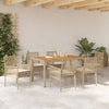 Hage Spisegruppe 7 pcs Beige Poly rattan