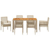 Hage Spisegruppe 7 pcs Beige Poly rattan