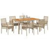 Hage Spisegruppe 7 pcs Beige Poly rattan
