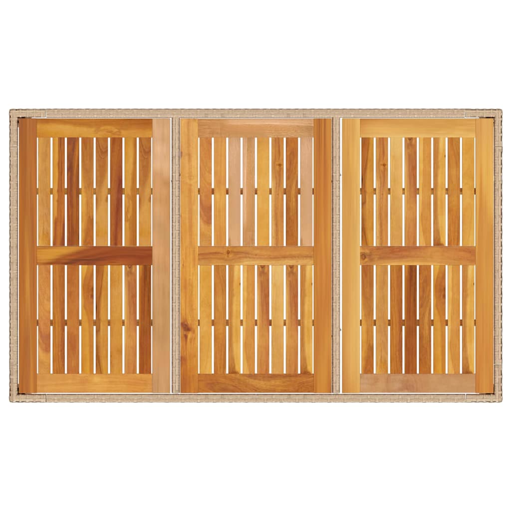 Hage Spisegruppe 7 pcs Beige Poly rattan