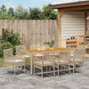Hage Spisegruppe 9 pcs Beige Poly rattan