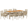 Hage Spisegruppe 9 pcs Beige Poly rattan