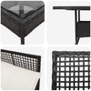Hage Spisegruppe 3 pcs Svart Poly rattan