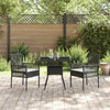 Hage Spisegruppe 3 pcs Svart Poly rattan