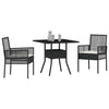 Hage Spisegruppe 3 pcs Svart Poly rattan