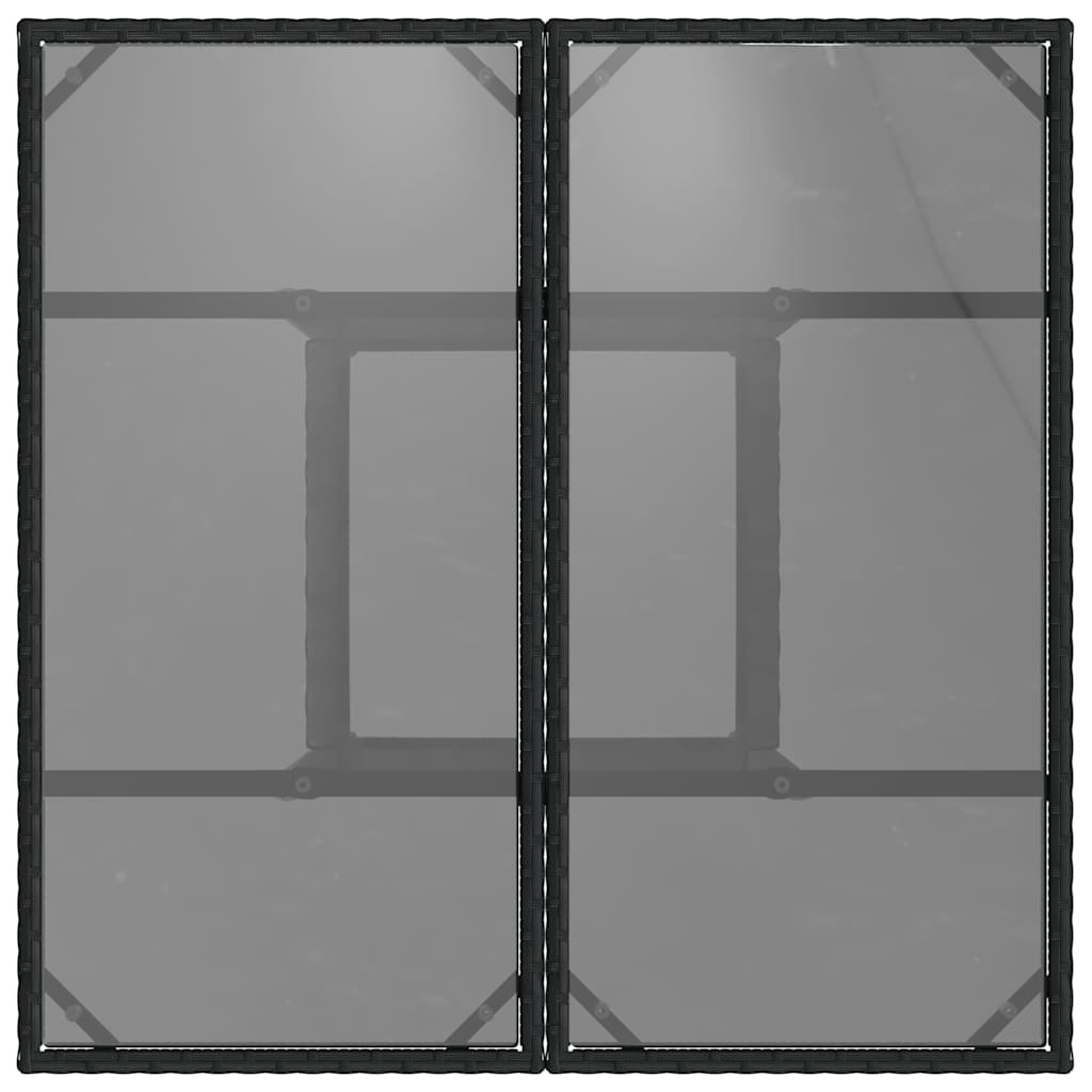 Hage Spisegruppe 5 pcs Svart Poly rattan