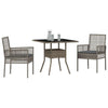 Hage Spisegruppe 3 pcs Grå Poly rattan