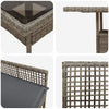 Hage Spisegruppe 5 pcs Grå Poly rattan