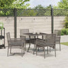 Hage Spisegruppe 5 pcs Grå Poly rattan