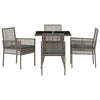Hage Spisegruppe 5 pcs Grå Poly rattan
