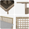 Hage Spisegruppe 3 pcs Beige Poly rattan
