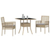 Hage Spisegruppe 3 pcs Beige Poly rattan