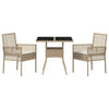 Hage Spisegruppe 3 pcs Beige Poly rattan