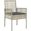Hage Spisegruppe 3 pcs Grå Poly rattan