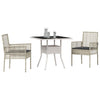 Hage Spisegruppe 3 pcs Grå Poly rattan