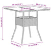 Hage Spisegruppe 3 pcs Grå Poly rattan