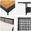Hage Spisegruppe 3 pcs Svart Poly rattan