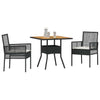 Hage Spisegruppe 3 pcs Svart Poly rattan