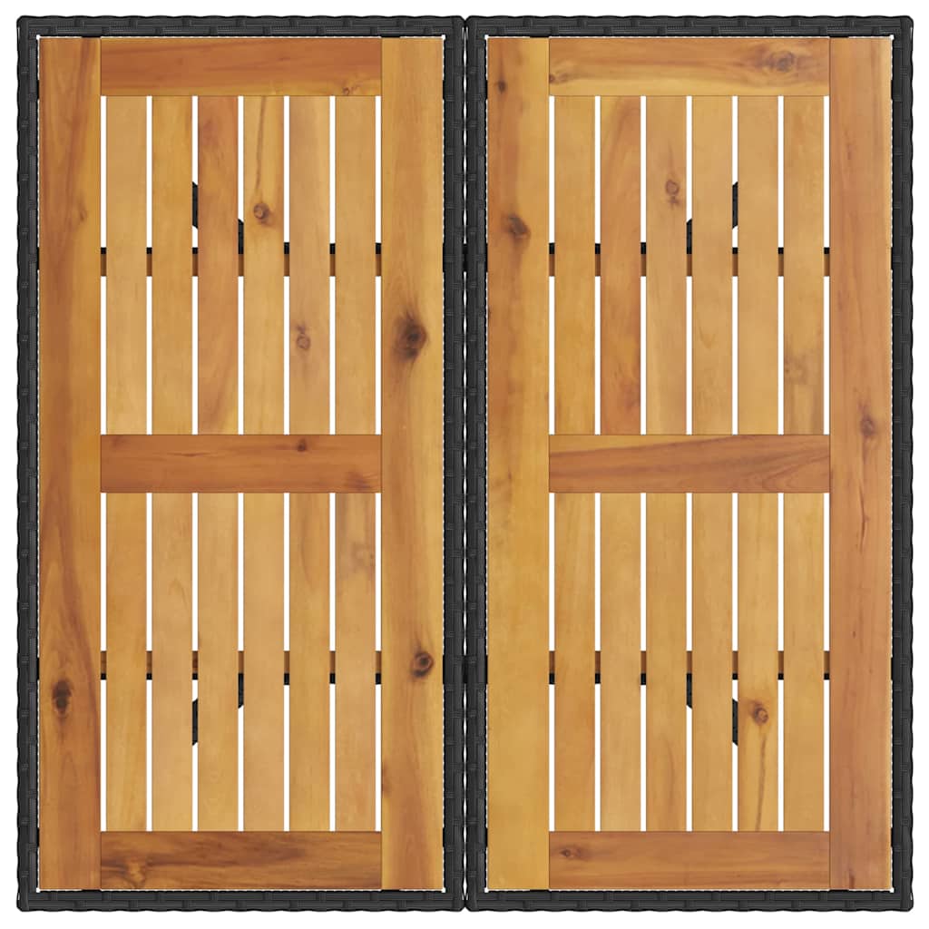 Hage Spisegruppe 3 pcs Svart Poly rattan