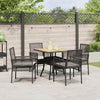 Hage Spisegruppe 5 pcs Svart Poly rattan